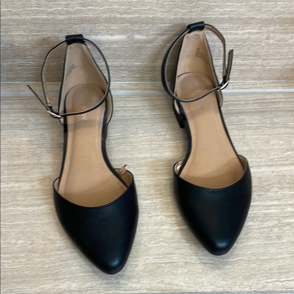 LANE BRYANT UEC Women’s Size 9W Elegant Black Ankle Strap Flats Buckle - Picture 2 of 10